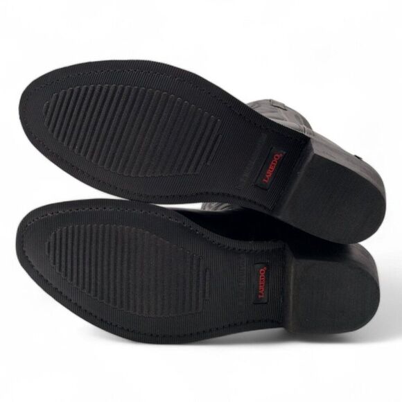 Laredo Men's Size 11.5 EW Black Mccomb Mid Calf Round Toe Cowboy Western Boots - Picture 15 of 15